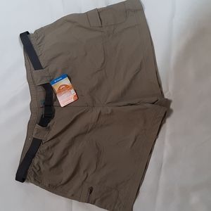 Columbia Sandy River Cargo Shorts Women's XL Khaki Belt NWT